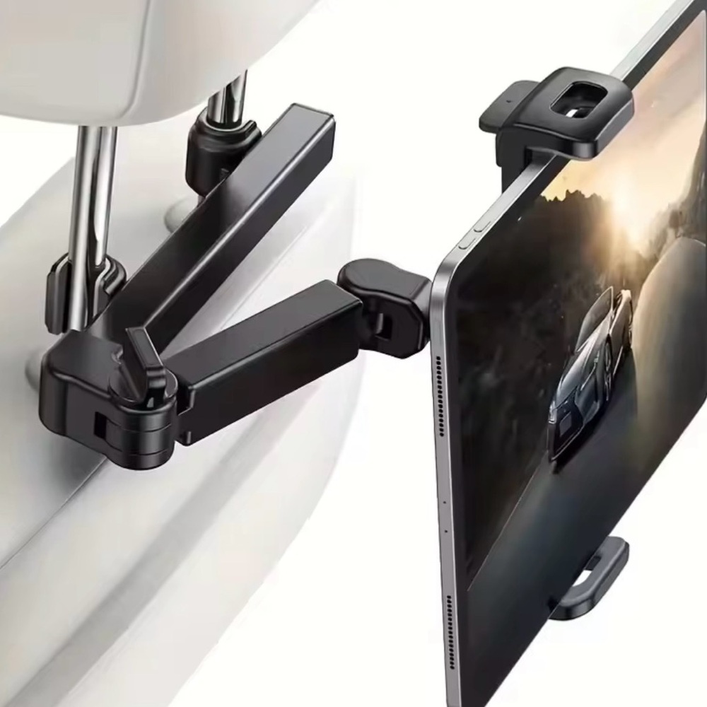 Black Car Headrest Tablet Mount
